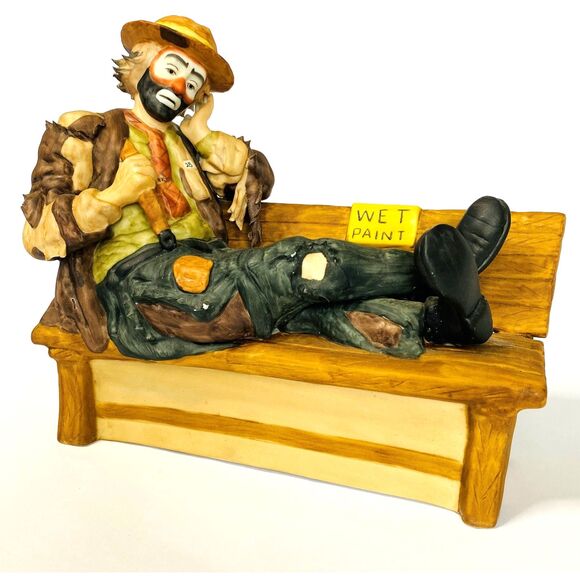 Flambro Emmett Kelly Jr Full Size Figurine Wet Paint Limited Edition #13885 - Picture 1 of 14